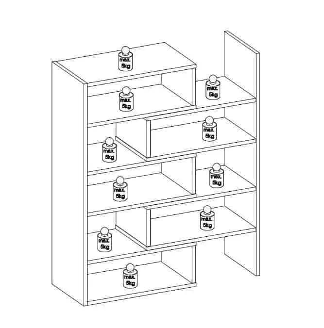 Casarredo Rozkládací regál KAROL (MOVE) bílý - náhled 5
