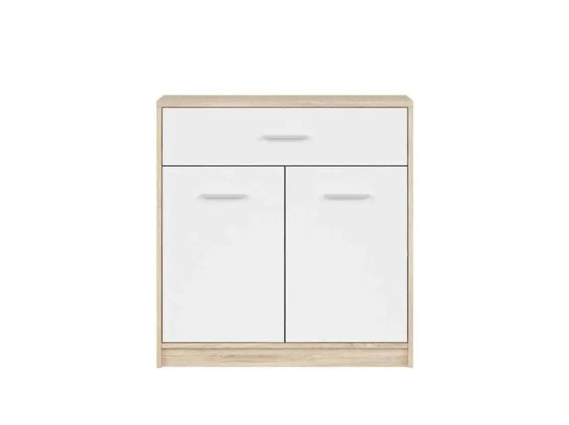 BRW NEPO PLUS komoda KOM2D1S, dub sonoma/bílá - náhled 2