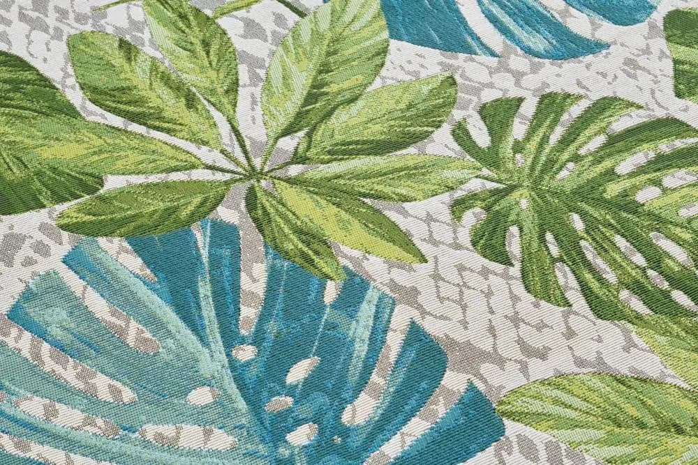Hanse Home Kusový koberec Flair 105617 Tropical Leaves Turqouise Green 120x180 cm - náhled 3