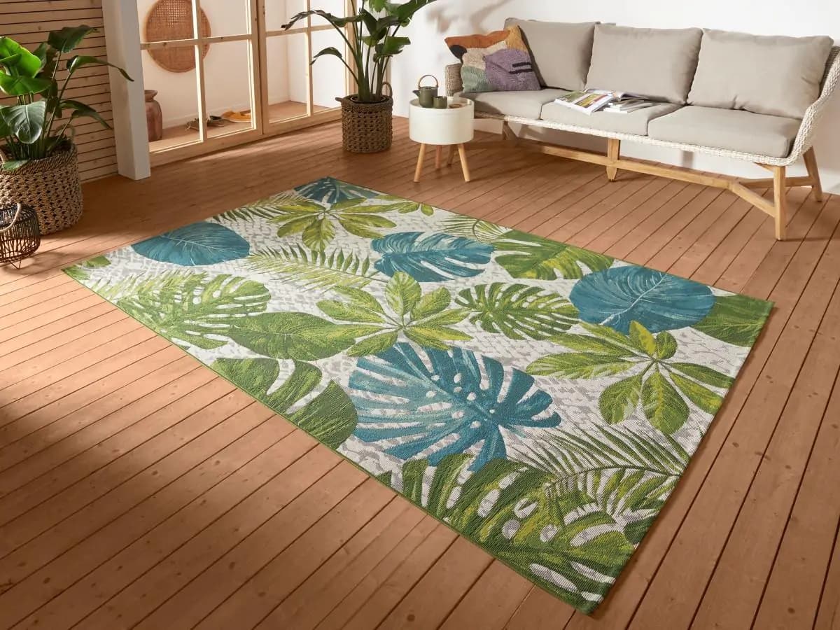 Hanse Home Kusový koberec Flair 105617 Tropical Leaves Turqouise Green 120x180 cm - náhled 5