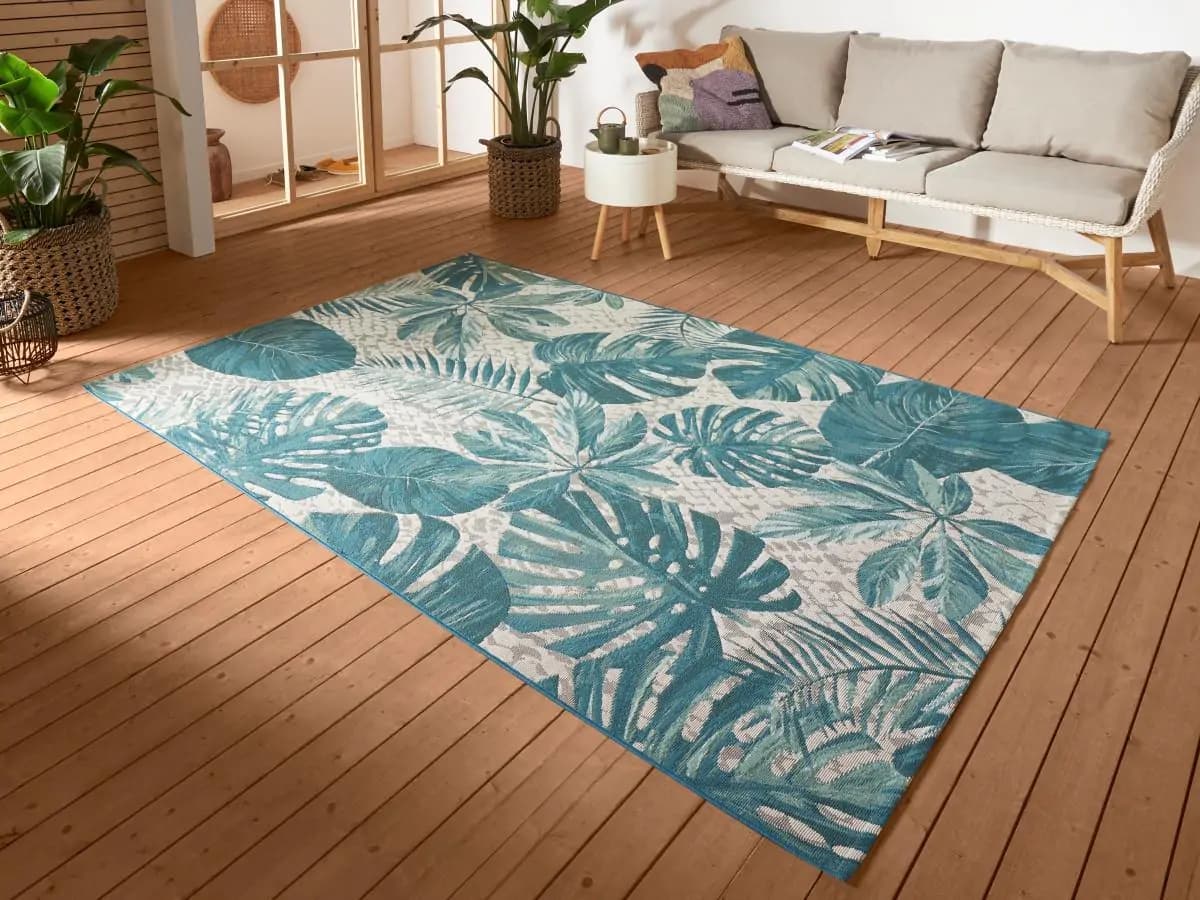 Hanse Home Kusový koberec Flair 105618 Tropical Leaves Turqouise 120x180 cm - náhled 5