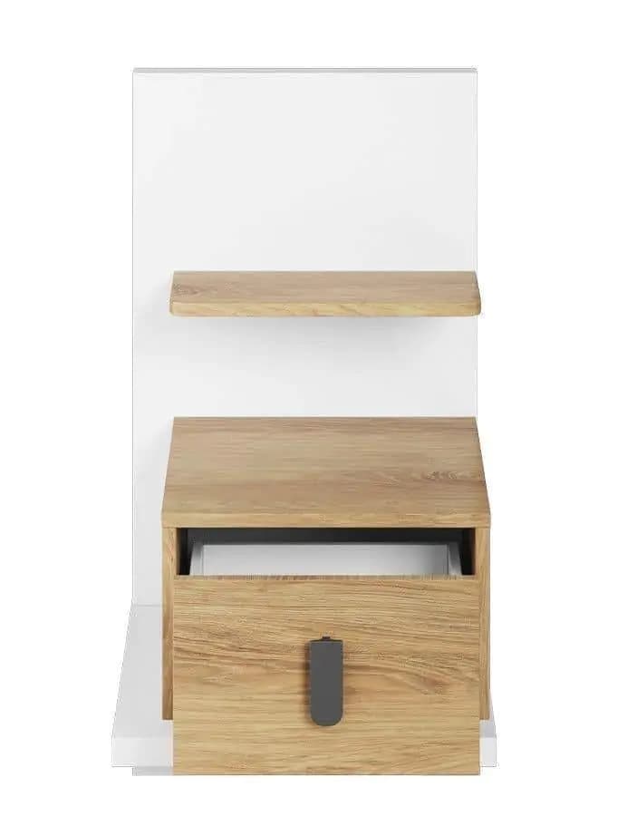 Casarredo Noční stolek levý SOMAS 08L 1S bílá/ořech natural - náhled 2