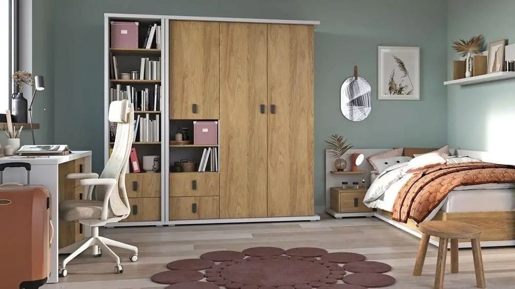 Casarredo Regál se zásuvkami SOMAS 03 2S bílá/ořech natural - náhled 4
