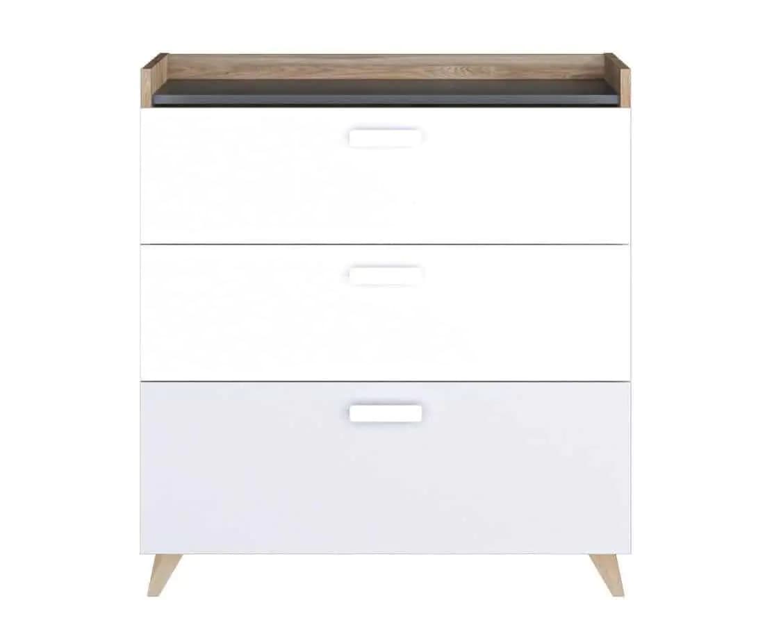 Casarredo Komoda MOYA 3S dub castello/šedá/bílá - náhled 2