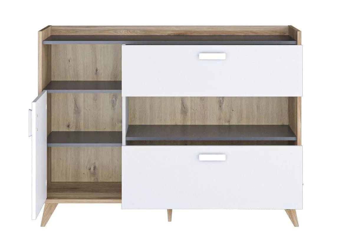Casarredo Komoda MOYA 1D2S dub castello/šedá/bílá - náhled 2