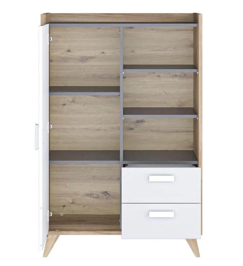 Casarredo Skříňka MOYA 1D2S dub castello/šedá/bílá - náhled 3
