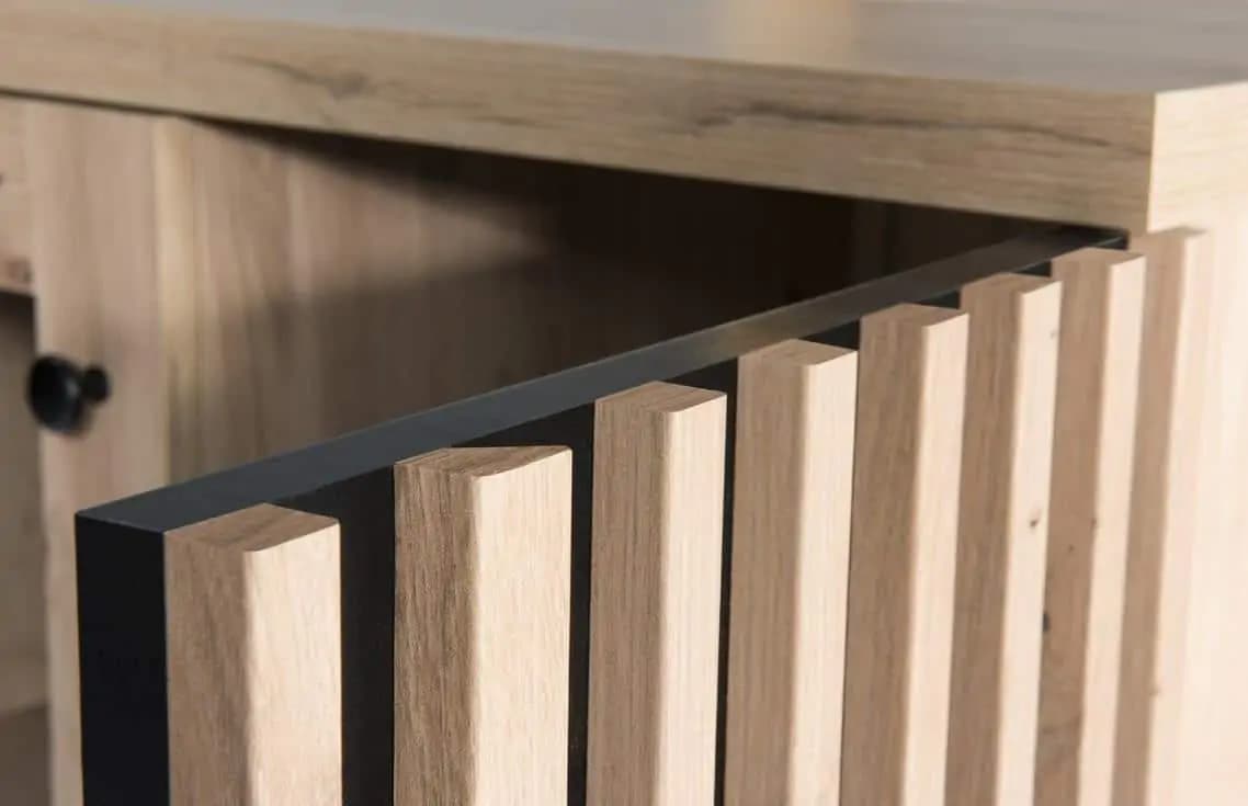 Casarredo Televizní stolek na nohách 1D1S BARBUS dub artisan/černá - náhled 3