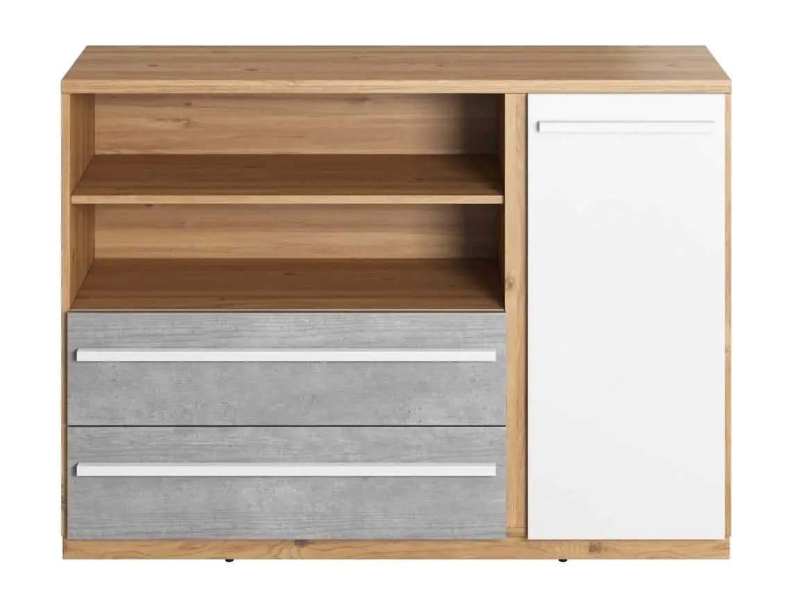 Casarredo Komoda se zásuvkami FLAMY 05 1D2S dub nash/šedá/bílá - náhled 2