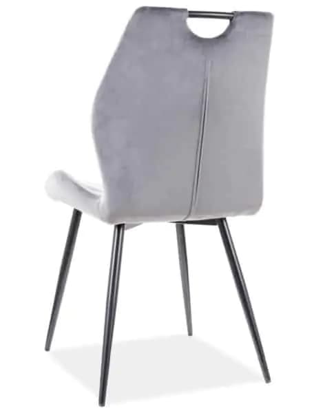 Casarredo Jídelní židle CORA VELVET šedá/černá - náhled 2