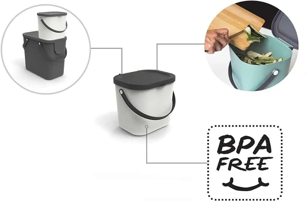 ROTHO Systém třídění odpadu ALBULA box 6L - bílý - náhled 2