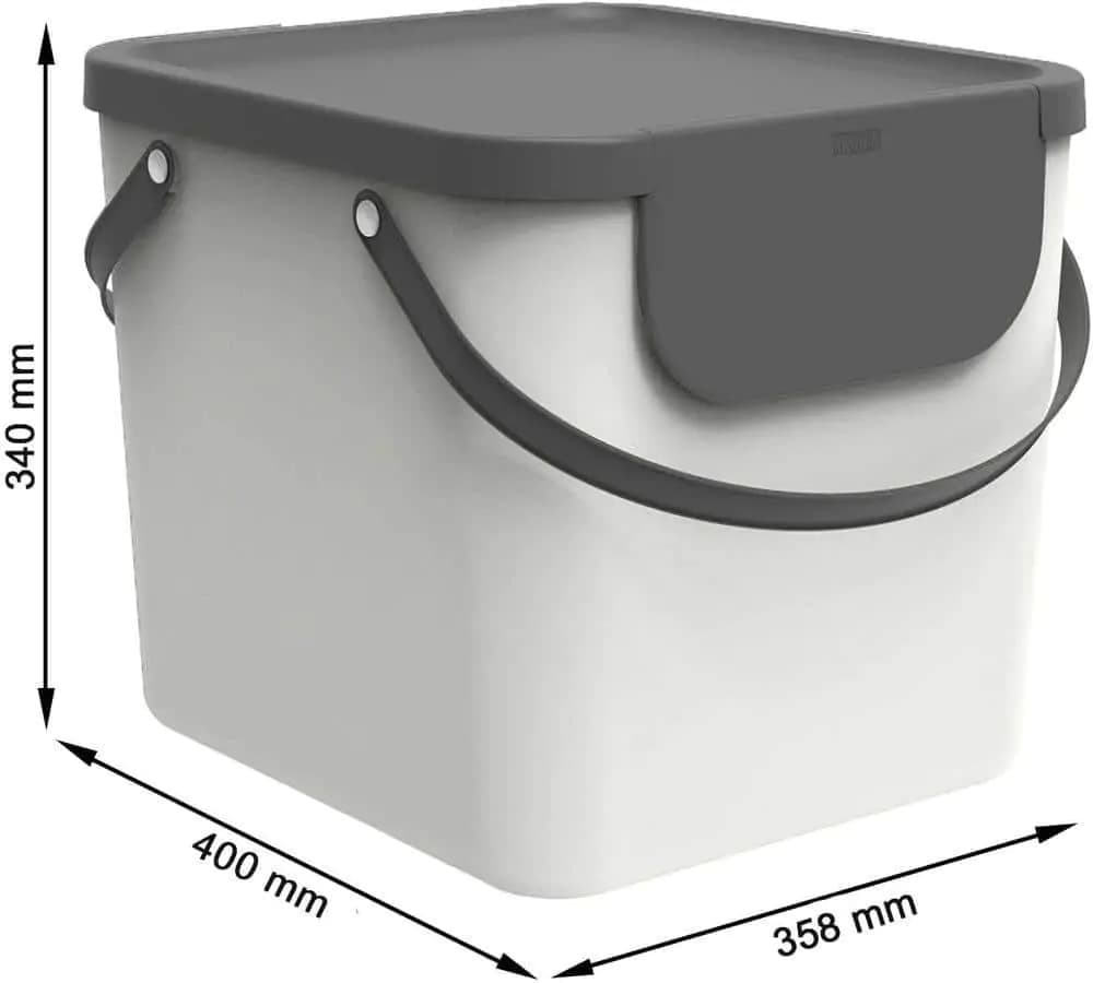 ROTHO Systém třídění odpadu ALBULA box 40L - bílá - náhled 4