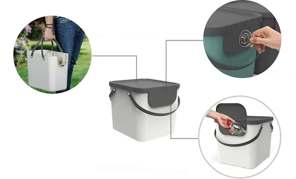 ROTHO Systém třídění odpadu ALBULA box 40L - bílá - náhled 2