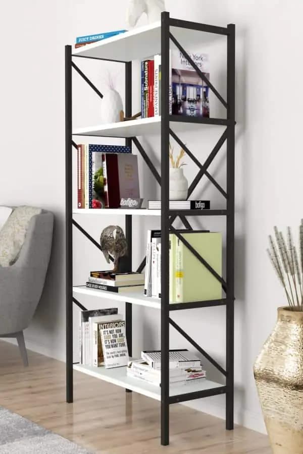 Casarredo Regál KEPLER bílá 5 polic - náhled 4