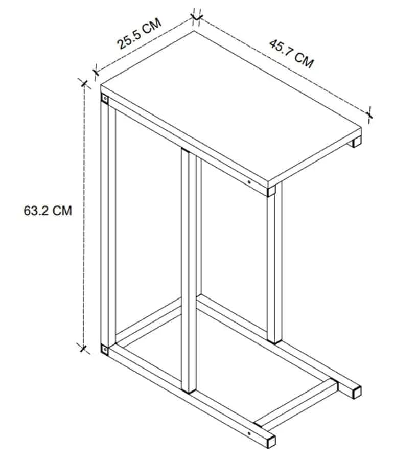 Casarredo Odkládací stolek PAOLINI - bílá deska - náhled 2