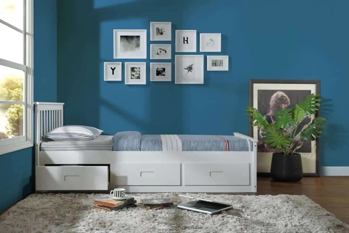 Casarredo Postel se zásuvkami LEMOS 90x200 cm bílá - náhled 2