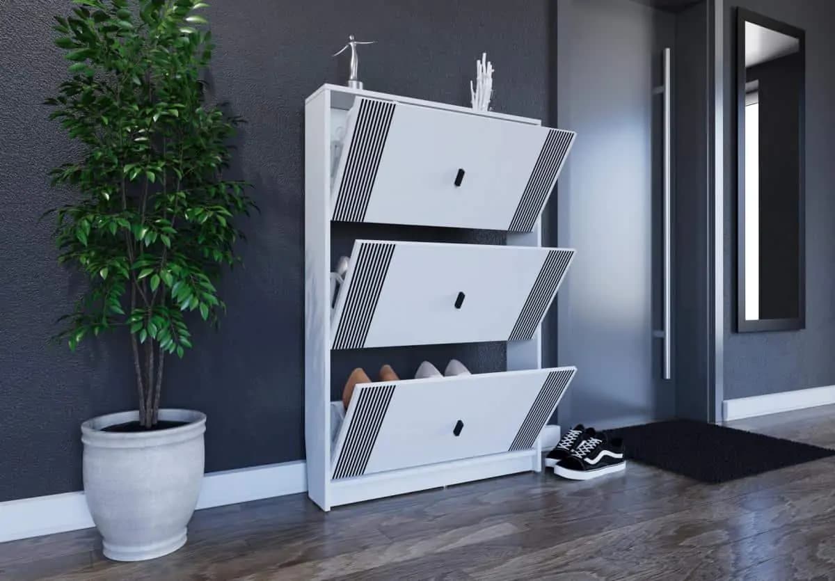 Casarredo Botník LITE 1, barva bílá mat/šedá - náhled 2