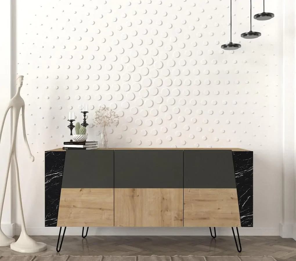 Casarredo Konzolový stolek - komoda ARTHUR sapphire/marble/antracit - náhled 2