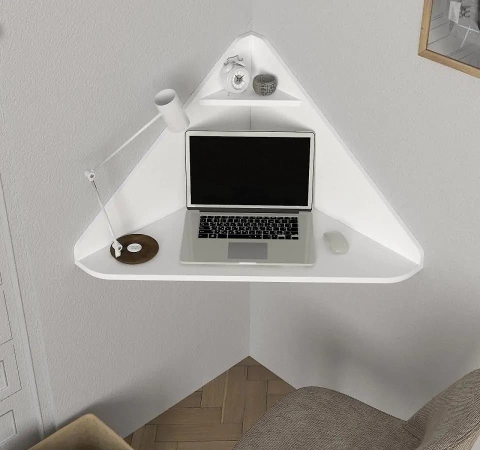 Casarredo Závěsná PC police rohová BERRY bílá - náhled 2