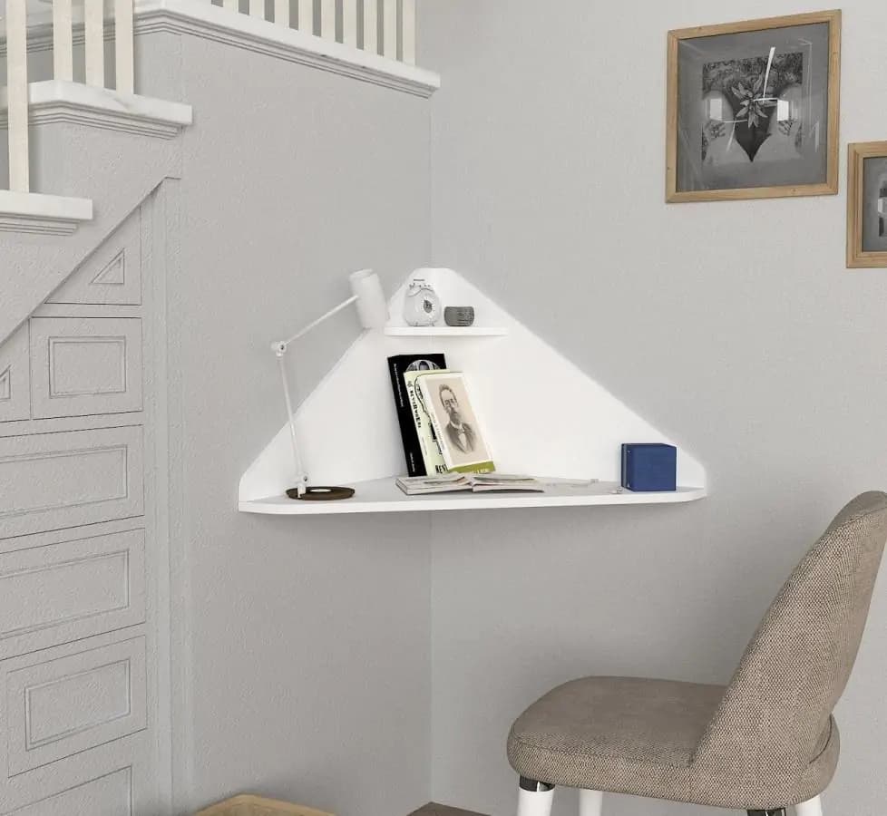 Casarredo Závěsná PC police rohová BERRY bílá - náhled 3