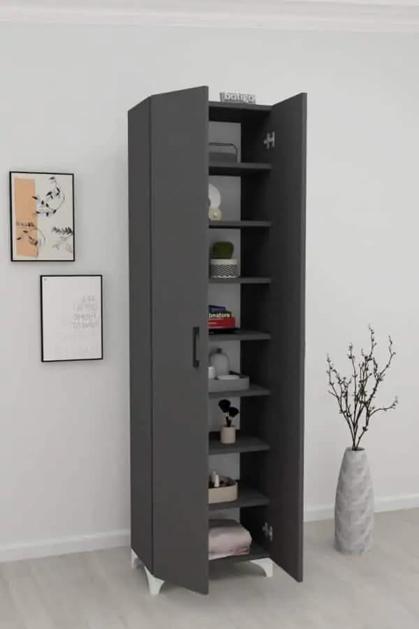 Casarredo Komoda vysoká 2D CARTER 8 barva antracit - náhled 2