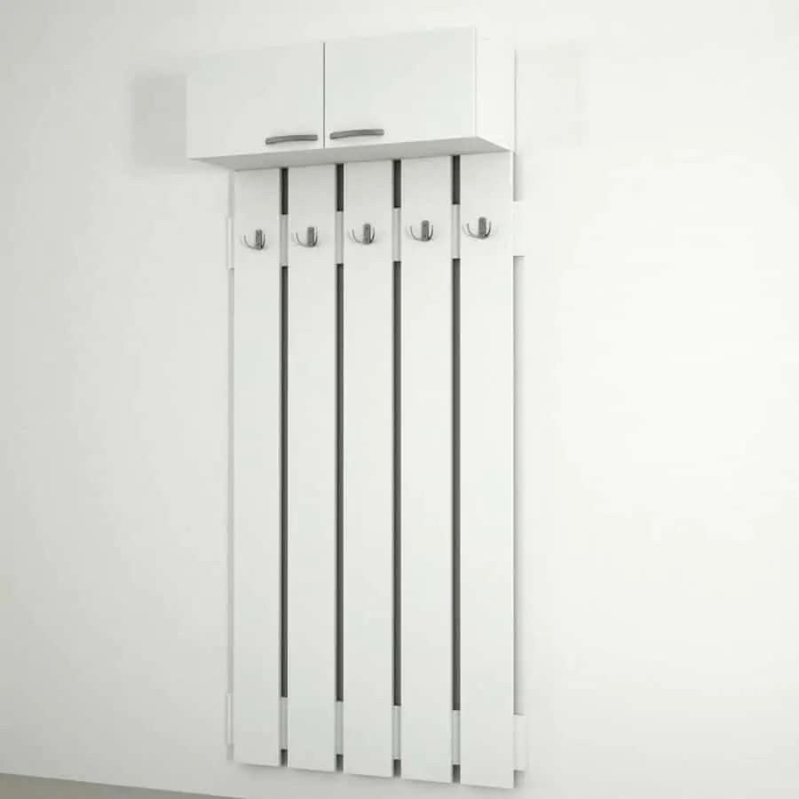 Casarredo Věšák s horní skříňkou KMENTA bílá - náhled 5