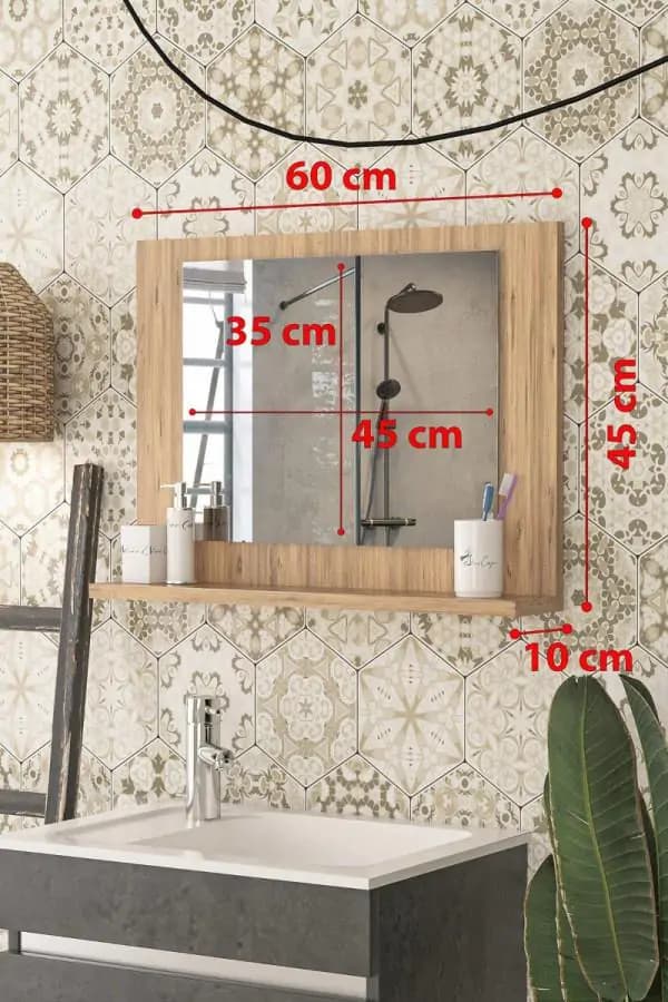 Casarredo Police se zrcadlem KLEVIS barva borovice - náhled 4