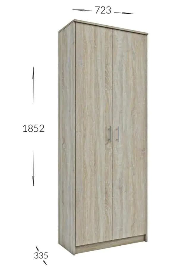 Casarredo Skříň 2D OFFICE III dub sonoma - náhled 2