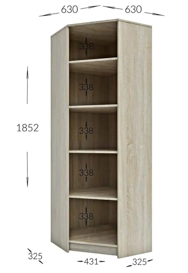 Casarredo Rohový skříňový regál OFFICE III dub sonoma - náhled 2
