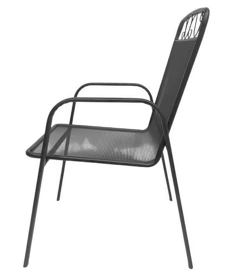 Casarredo Zahradní kovové křeslo BRUSEL černé - náhled 3