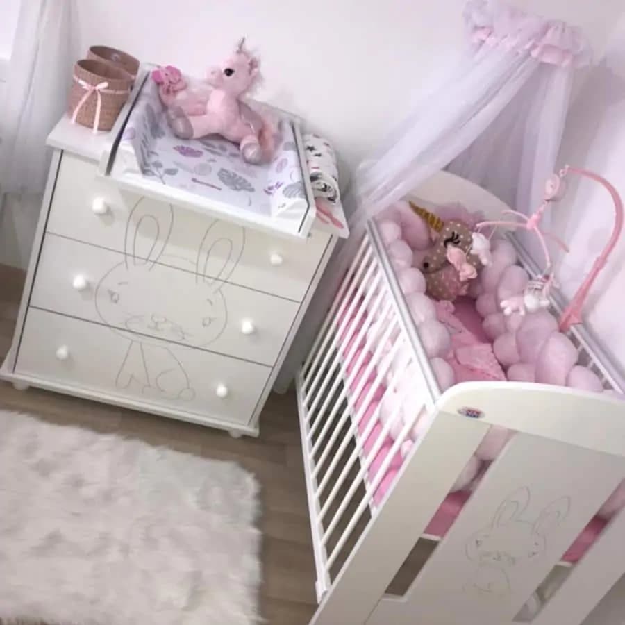 NEW BABY Dětská postýlka New Baby Králíček standard bílá - náhled 3