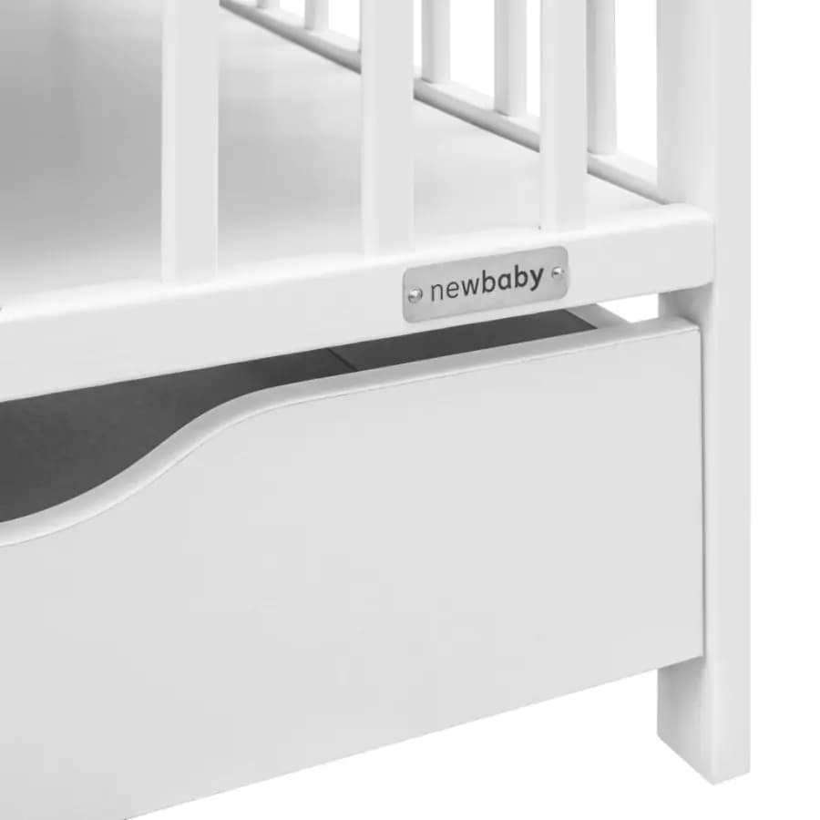 NEW BABY Dětská postýlka se šuplíkem New Baby BASIC bílá - náhled 3