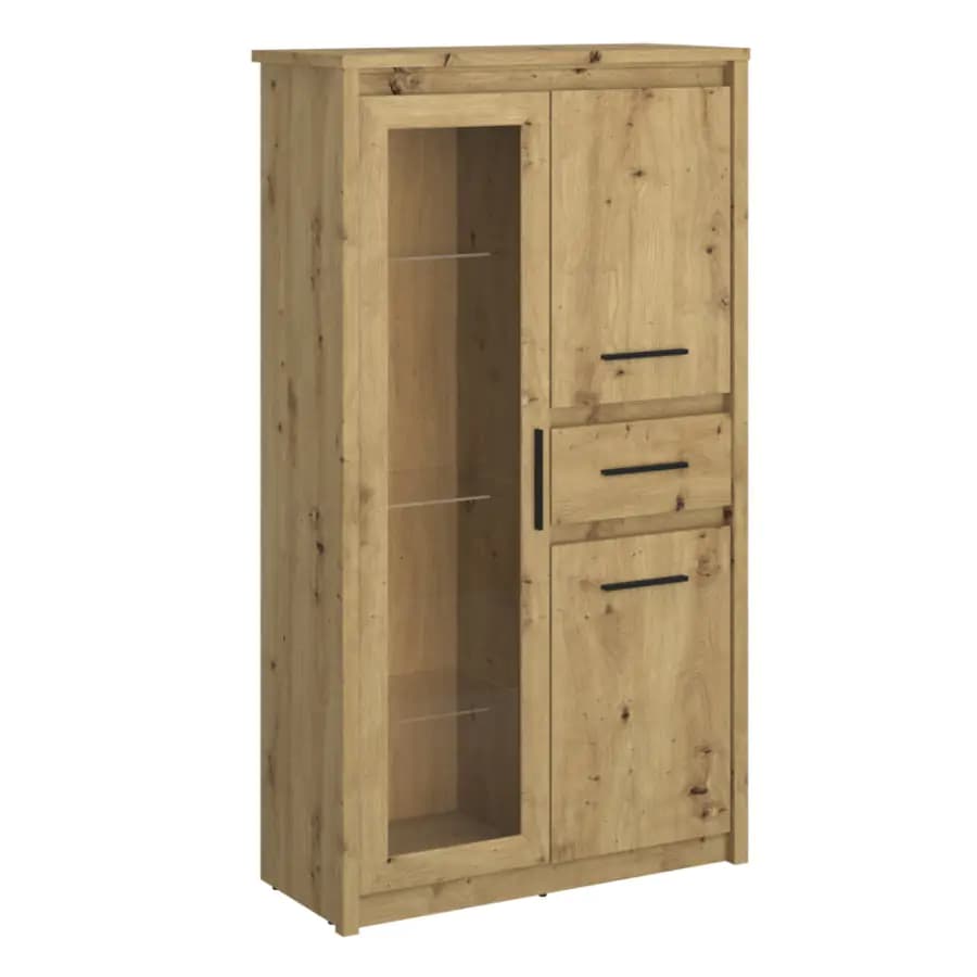 Tempo Kondela Nízká vitrína AIRON 2D1W1S - dub artisan