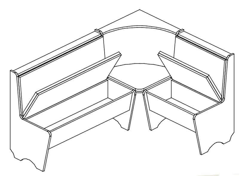 Casarredo Jídelní rohový SET CORNER bílá/šedá látka - náhled 2