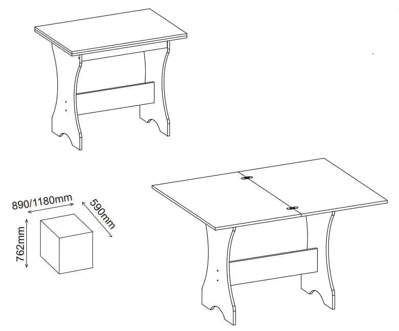 Casarredo Jídelní rohový SET CORNER bílá/šedá látka - náhled 4