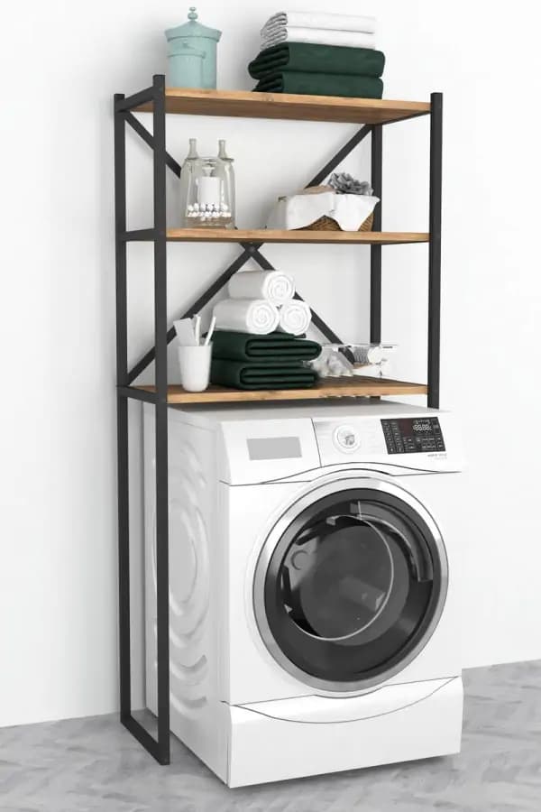 Casarredo Regál na pračku SIARA borovice/černá - náhled 3