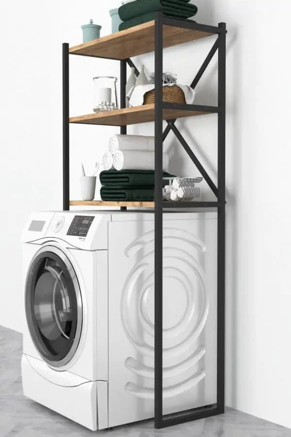 Casarredo Regál na pračku SIARA borovice/černá - náhled 4