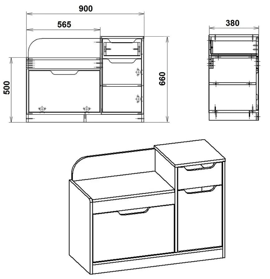 Casarredo Botník TABERNO dub sonoma - náhled 3