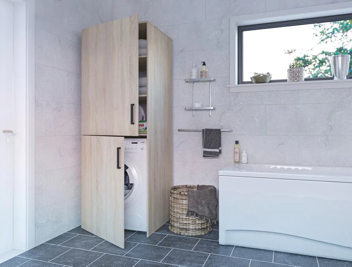 Casarredo Vestavná skříň na pračku MENTON dub sonoma - náhled 2