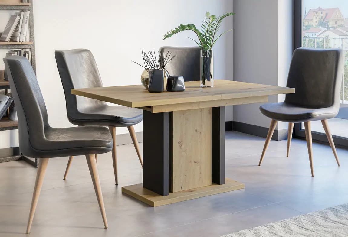 Casarredo Jídelní rozkládací stůl JANGA artisan/černá - náhled 2