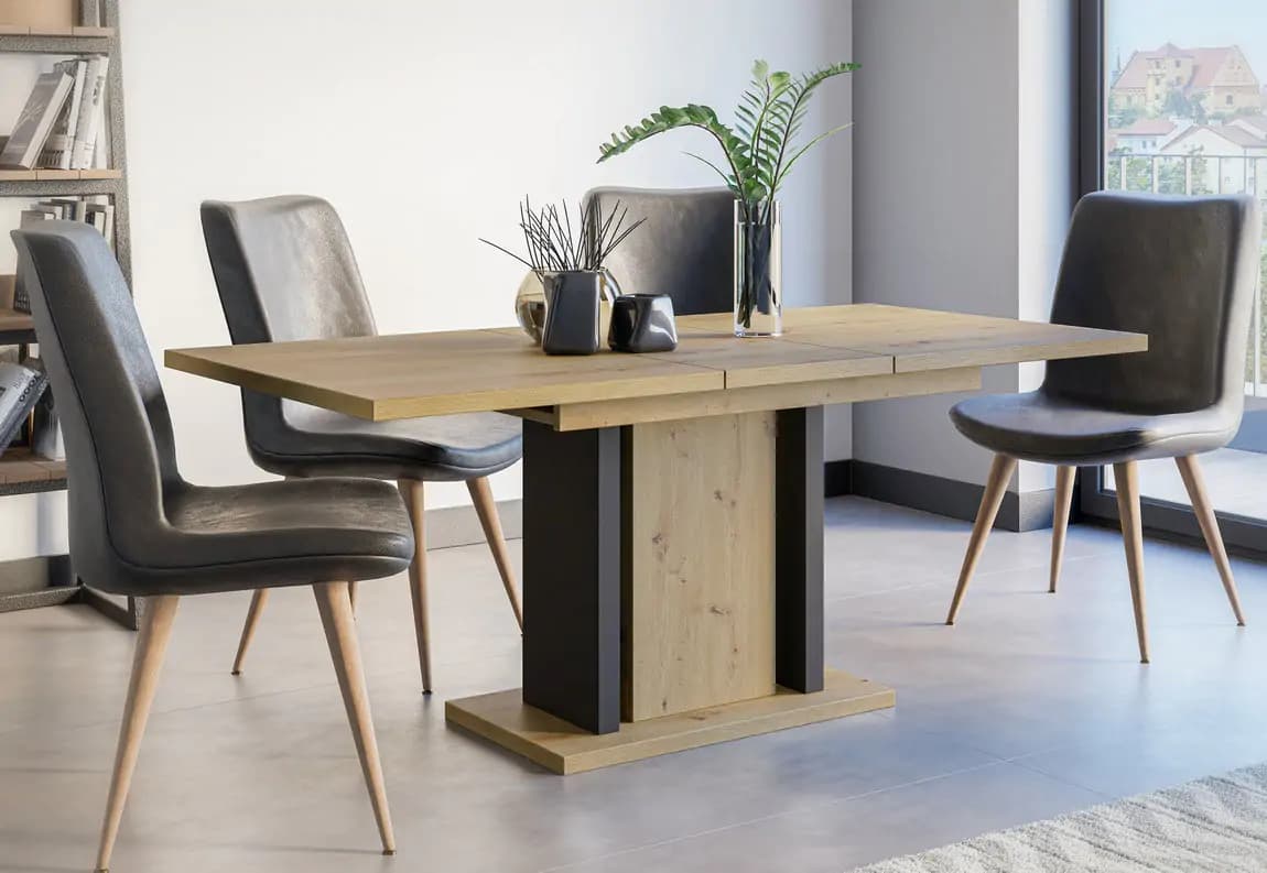 Casarredo Jídelní rozkládací stůl JANGA artisan/černá - náhled 3