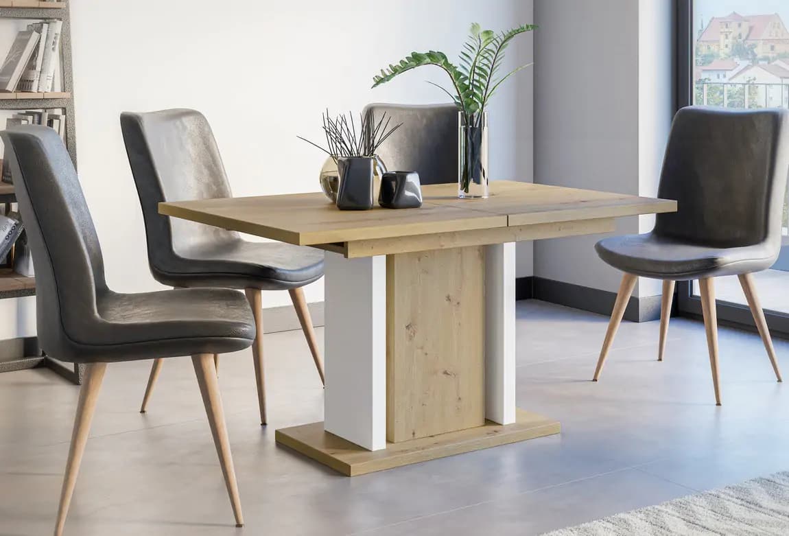 Casarredo Jídelní rozkládací stůl JANGA artisan/bílá - náhled 2