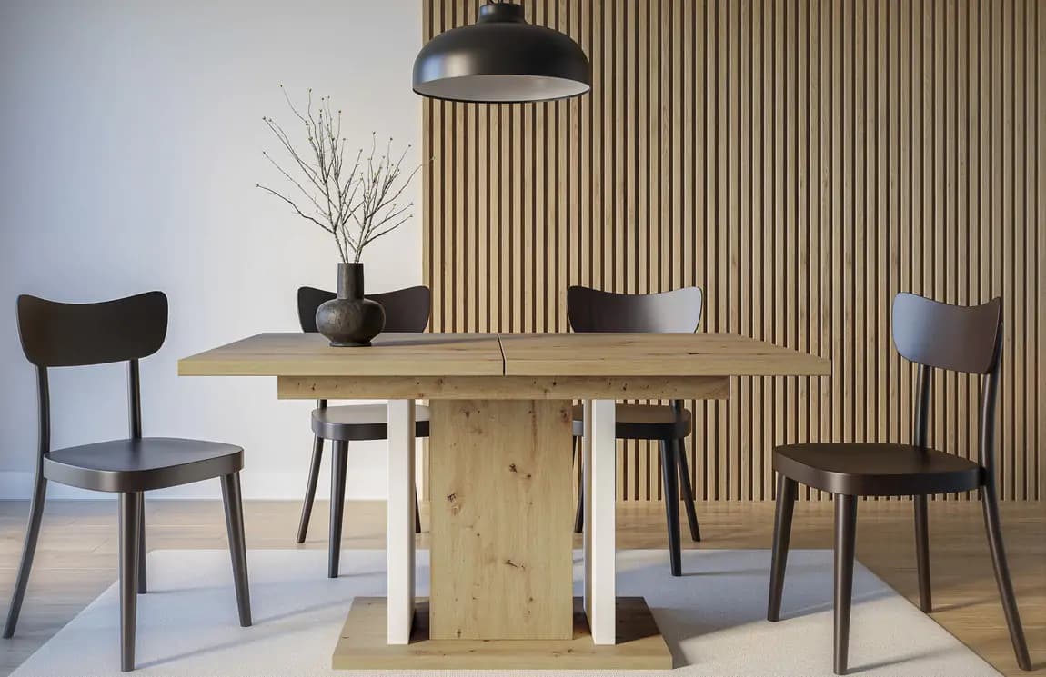 Casarredo Jídelní rozkládací stůl JANGA artisan/bílá - náhled 3