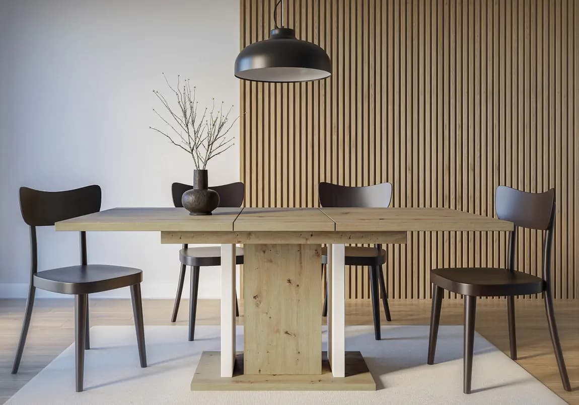 Casarredo Jídelní rozkládací stůl JANGA artisan/bílá - náhled 4
