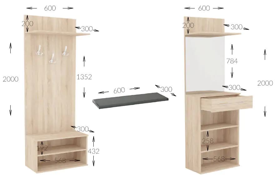 Casarredo ARMADI II předsíňová stěna antracit/dub artisan - náhled 2