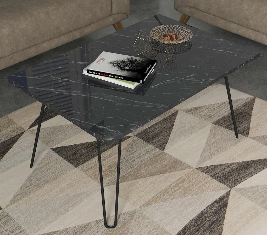 Casarredo Konferenční stolek DEKARA mramor černý - náhled 4