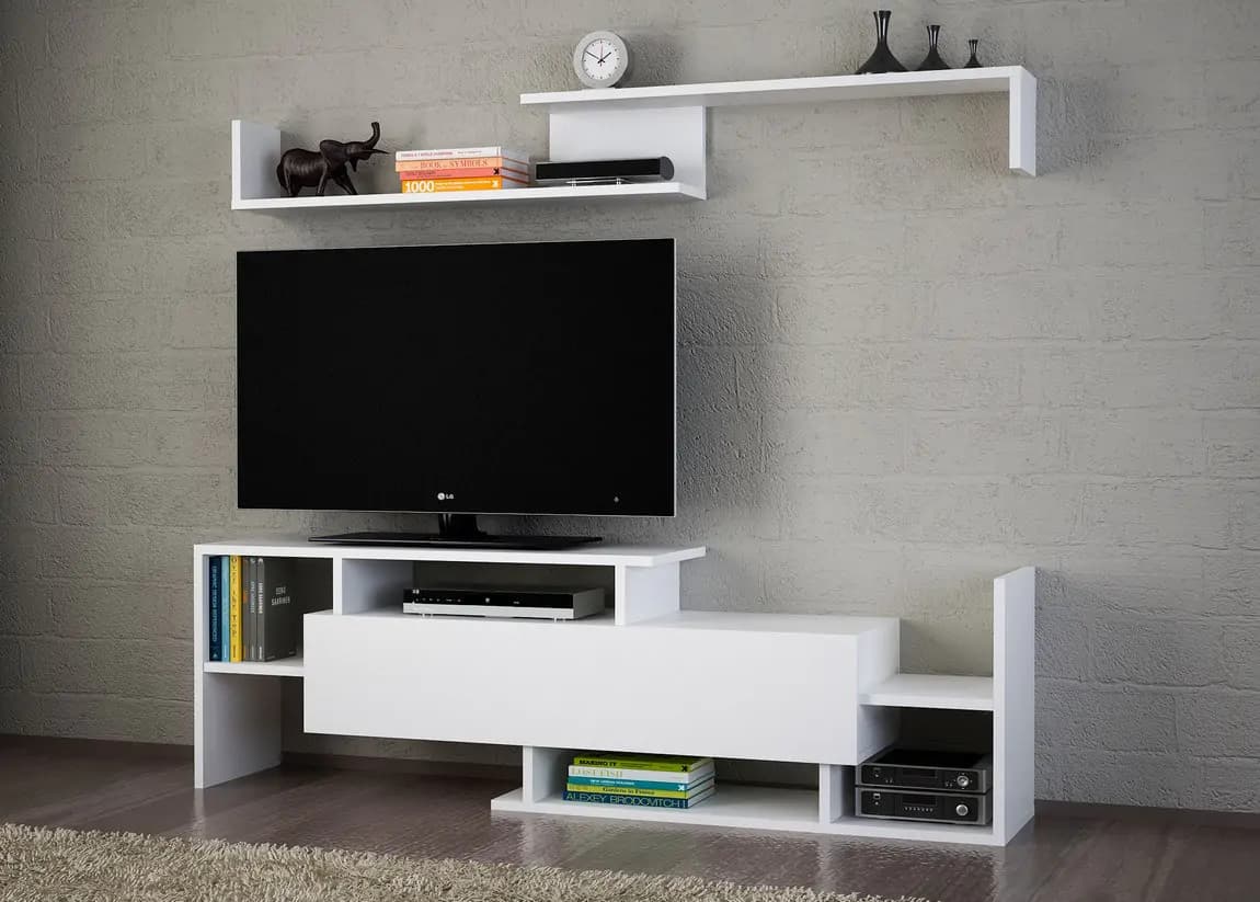 Casarredo Televizní stolek DINAR bílá/ořech - náhled 5