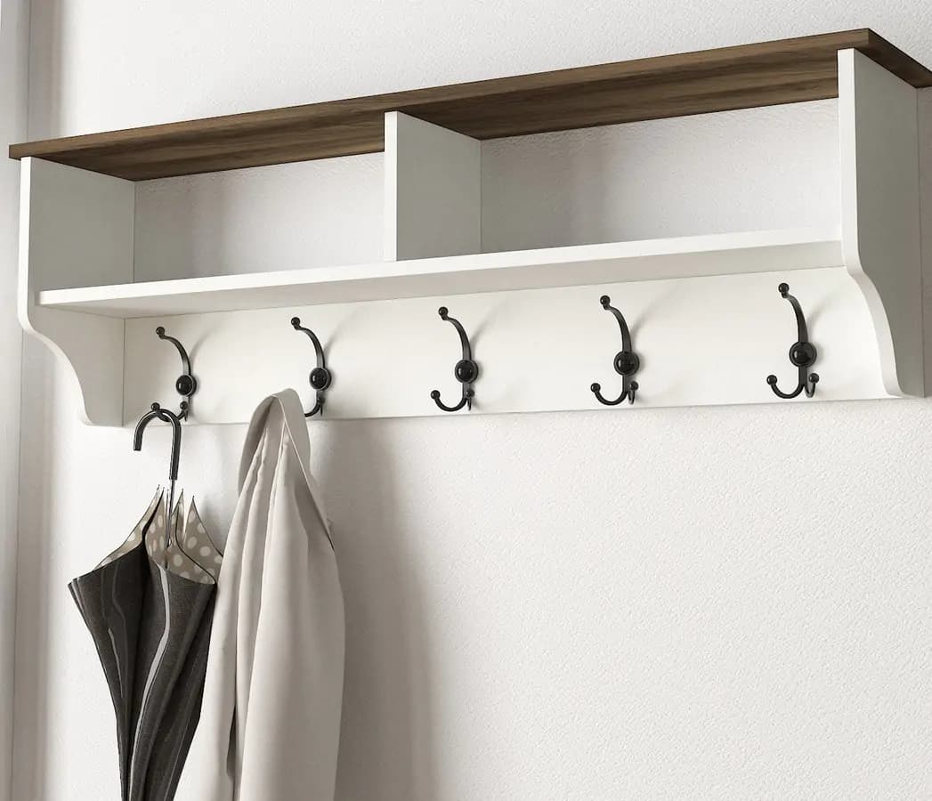Casarredo Botník s věšákem EGITO bílá/ořech - náhled 5