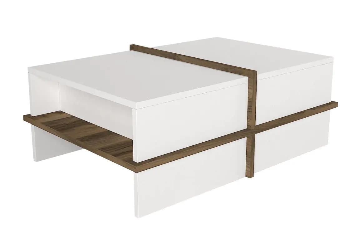 Casarredo Konferenční stolek PUNO bílá/ořech - náhled 4