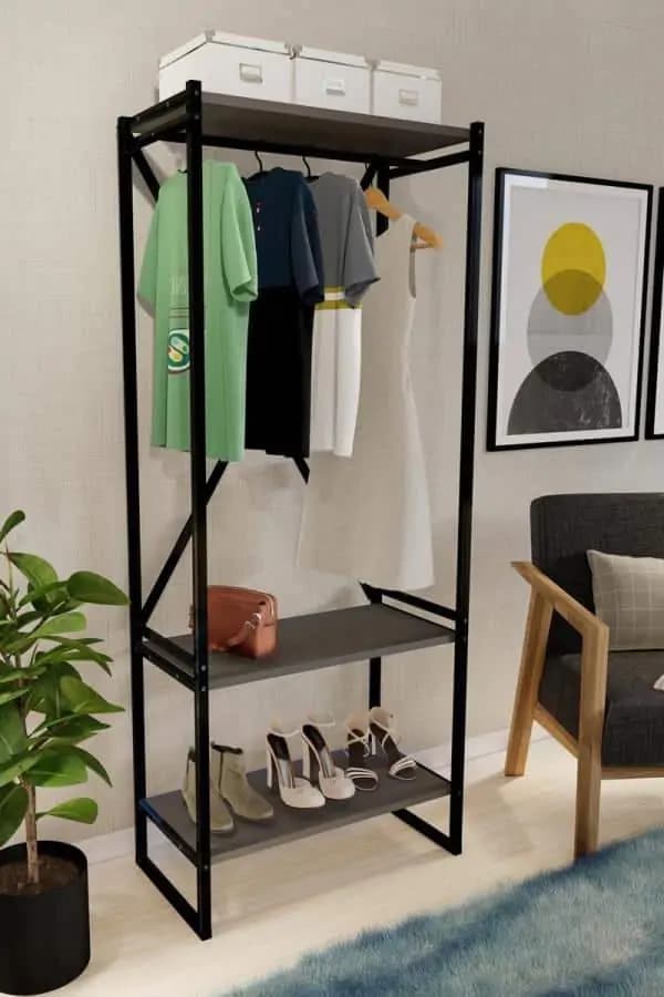 Casarredo Věšák na šaty HARUKI antracit/černá