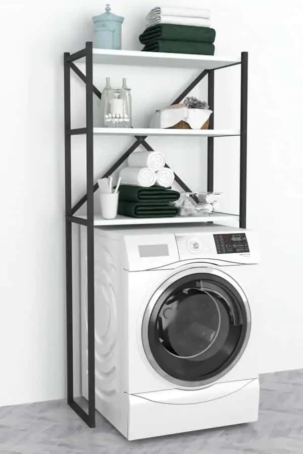 Casarredo Regál na pračku SIARA bílá/černá